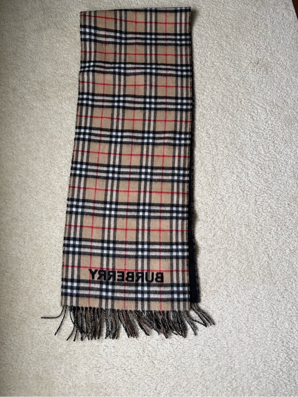 Burberry Check cashmere scarf